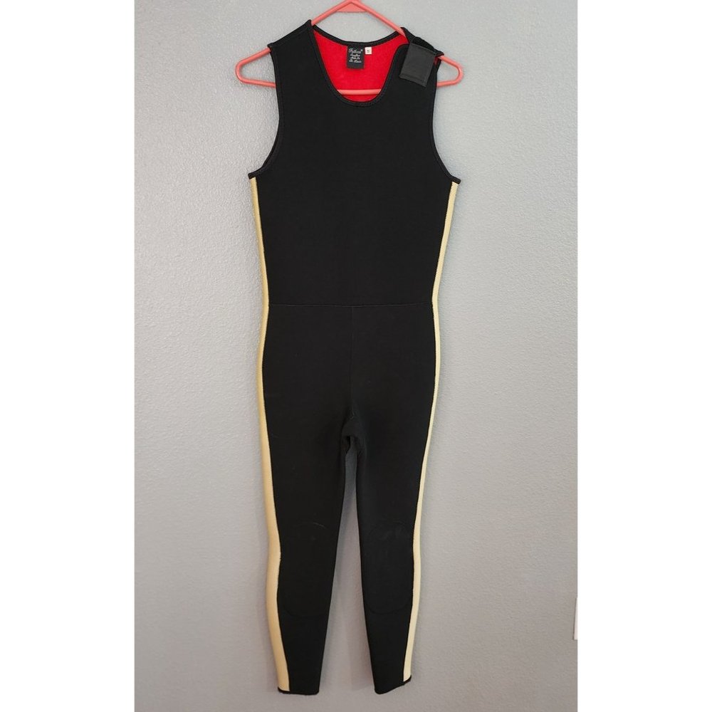 Fathom Womens‎ Wetsuit Black & Yellow Sealflex Size Small Padded Knees